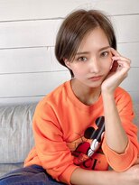 アエレ アヴェダ ゆめが丘ソラトス店(aere AVEDA)&nbsp;センターパート×透け感ダークカラー◎ショート[ゆめが丘]