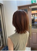 切りっぱなしボブ/30代40代50代/丸みショートボブ