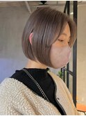 大人ショートボブショートカットココアアッシュくびれミディ