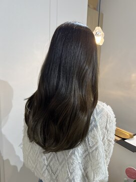 ビビバイベル(BiVi by BHEL) ワンカラー暗めカーキーカラー髪質改善トリートメント