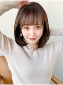 ことりベージュ／大人ガーリー／韓国風タンバルモリボブ