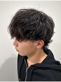 シャドウパーマメンズカットパーママッシュ波巻きスパイラル