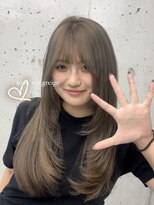 ビューブルー 亀戸錦糸町(VIEW BLUE)&nbsp;美髪カールシアーカラーピンクブラウンエアリーロングセミディ