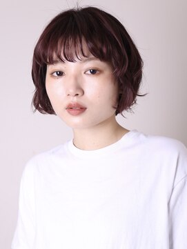 ヨファ ヘアー 芦屋店(YOFA hair) 似合わせカット20代30代40代チェリーブラウンショートボブ0602