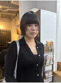 顔周りカット   ボブ  デザインボブ
