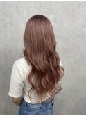 ブリーチ１回ミルクティーピンクカラー♪♪