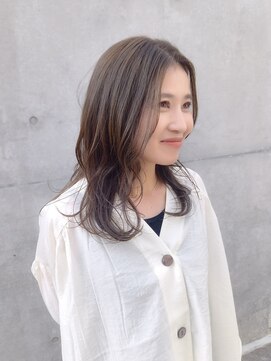 アッシュカラーセミロング2025A/W【Aman hair 吉祥寺s店】