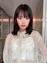 フォト 新宿三丁目(foto)&nbsp;小顔黒髪オリーブグレーココアベージュボブ髪質改善ブリーチ新宿