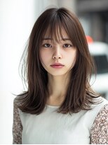 ダル 渋谷/表参道(DAL.)&nbsp;レイヤーカット/顔周りカット/触覚/グレージュ/韓国巻き