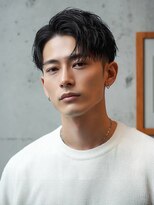 メンズサロン アネロ 名駅(Men's salon anhelo)&nbsp;アップバングショート×ツイストスパイラルパーマ×ビジネスヘア
