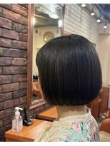 ヘアメイク フレンシア(hair make flencia) おさまりの良い丸みライン可愛いストレートボブ【416スタイル】