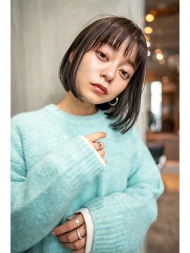 オースティン 門前仲町(AUSTIN) 大人かわいい前髪セシルカットココアブラウンフリンジウェーブ