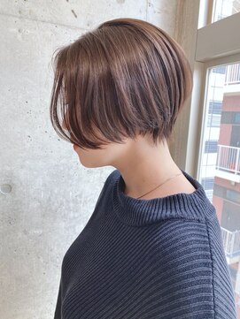 ヌイ 横浜(nui) 前髪長めハンサムショート_くすみカラーラベンダーカラー