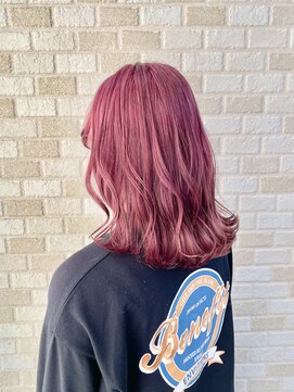 ヘアサロン キュー(hair salon Q) ピンクカラー
