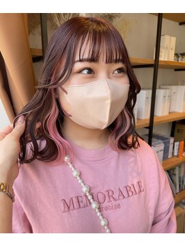 エイト 福岡天神店(EIGHT fukuoka) ペールピンクインナーカラー