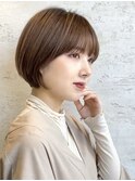 20代30代40代50代/丸みショート/クビレ/前髪あり/表参道