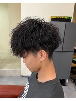 ノイズオオサカ 梅田店(NOISM OSAKA)&nbsp;ツイストスパイラルパーマ刈り上げツーブロックメンズパーマ
