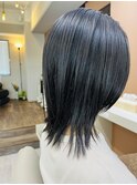 黒髪くびれボブ