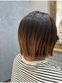 毛先ブリーチボブ