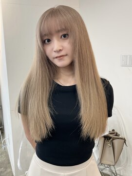 リヴ ウメダ(LIV umeda) ミルクティーベージュ/ブリーチ/ダブルカラー【梅田】