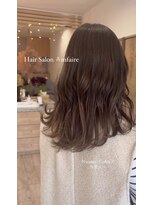 ヘアサロン アンフェール(Hair Salon Amfaire)&nbsp;【rena】セミローレイヤーstyle×透明感ラベージュ