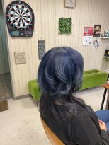 ヘアースペース 練馬店(hair space COCO)&nbsp;ブルーシルバーウルフ、アンブレラカラー
