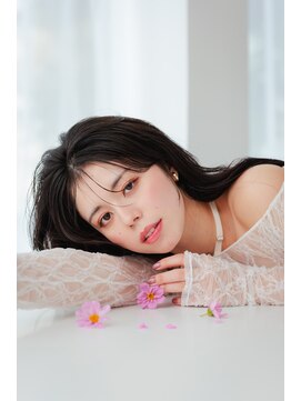 マリアバイアフロート(Maria by AFLOAT) 【山田】シースルーバング無造作ヘアブルーブラック