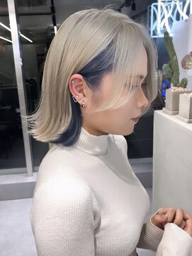 ファイブバイジエクト 堀江(FIVE by The Ect) ブルーカラー/インナーカラー/ホワイトブロンド