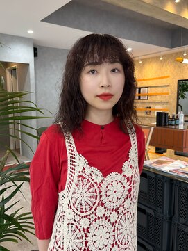 ジュール(JOULE'S) くるくるパーマ×ボルドーカラー