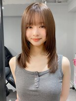 エトラ 渋谷店(etora) 小顔 前髪 レイヤーカット 暗めカラー デザインカラー"