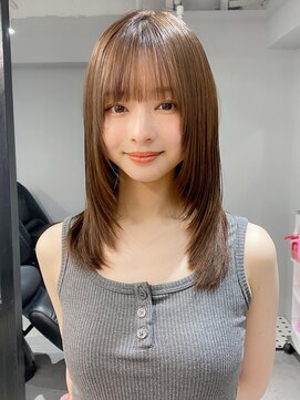 エトラ 渋谷店(etora) 小顔 前髪 レイヤーカット 暗めカラー デザインカラー"