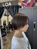 ロア 熊本(LOA)&nbsp;大人可愛い丸みショートカット　10代20代30代40代
