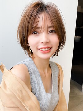 アムール稲田堤(amour) 30代40代小顔ふんわり丸みボブ◎透明感アッシュブラウン