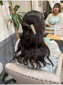 ハーフアップスタイル