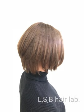 エルエスビー(LSB hair lab) 【LSB】color プラチナグレージュ×ショートボブ