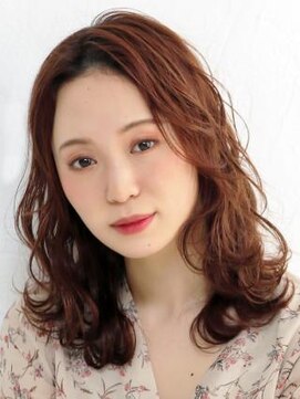 ヘアメイク アース 福島イオン通り店(HAIR & MAKE EARTH) 大人可愛いパーマスタイル