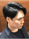 メンズアシメ/七三/ビジネス/ショート/バーバースタイル/スーツ