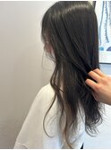 アッシュグレージュカラー、イヤリングカラー、インナーカラー