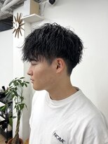 ピープスアンドスー 表参道 渋谷(Peeps&Suu.) メンズカット ツイストスパイラルパーマ ツーブロック 波巻き