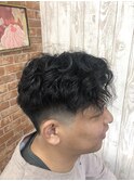 パーマ×テーパーフェード