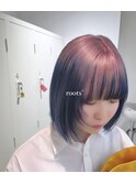 ルーツカラーピンクブルー
