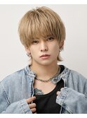韓国ヘアツーブロック刈り上げセンターパートシースルーマッシュ