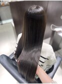 髪質改善パールプラチナ 透明感グレージュカラー 艶髪 銀座
