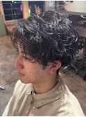 鹿児島センターパート波巻きパーマッシュツイスパメンズパーマ