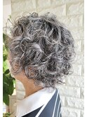 ショートウェーブ×クリープパーマ×ヘアマニキュア