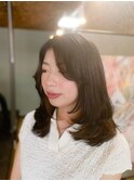 ワンカールレイヤー/顔まわりレイヤー/愛されミディアム