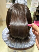 アズール 草加(azule) 髪質改善カラー ブラウン ツヤ髪スタイル