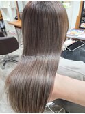ブリーチなしグレージュ×プレミアムトリートメント