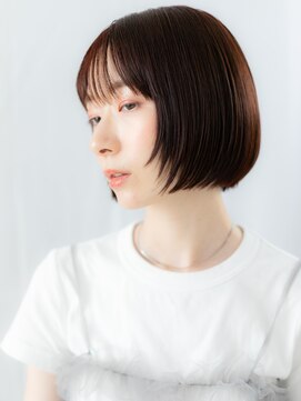 モッズヘア 越谷(mod's hair) 大人美人ローズブラウン丸みボブ//越谷20代30代40代