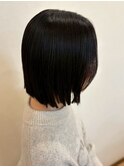 丸みショート小顔カット似合わせカット透け感束感ボブ